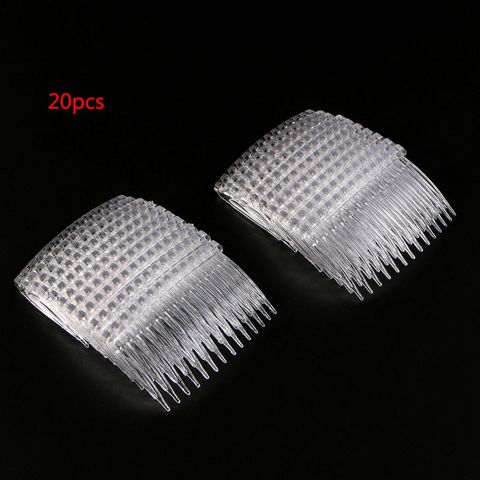 20Pcs/Lot Clear Plastic Hair Clips Side Combs Pin Barrettes Hair Comb Accessories ► Photo 1/6