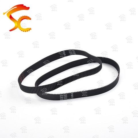 1pcs GT2 300 closed loop rubber 2GT timing belt 300-GT2 Length 300mm Teeth 150 width 6mm/9mm/10mm/12mm/15mm for 3D printer ► Photo 1/5