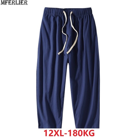 winter autumn men Harem pants chinese style pants vintage plus size 11XL 8XL 9XL 10XL Comfortable home Straight pants Stretch 60 ► Photo 1/6