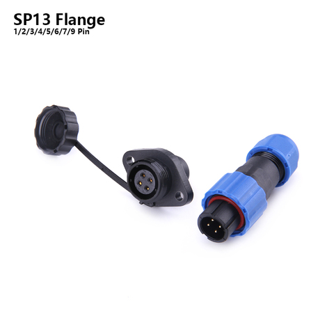 IP68 Aviation Plug SP13 1 2 3 4 5 6 7 Pin cable connectors Plug and socket Flange Type Waterproof connector DIY YOU ► Photo 1/6