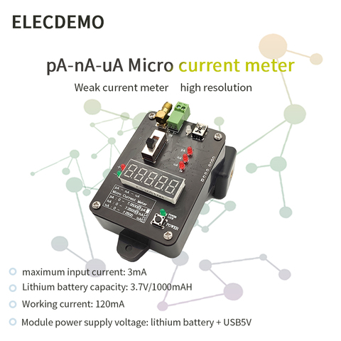 Micro Ammeter Milliampere Microampere Picoammeter mA uA nA pA Weak current Dark current Photocurrent ► Photo 1/4