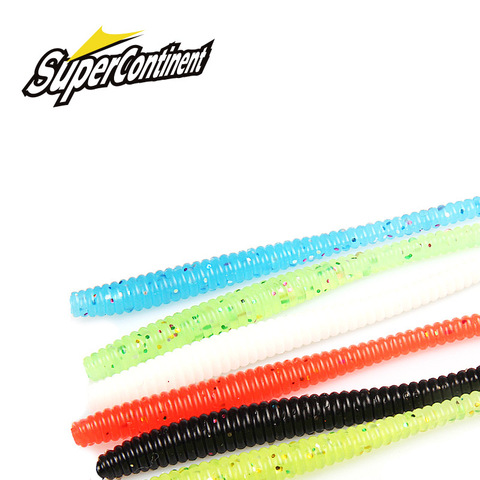 Supercontinent Slow SinkingTrout Worm Soft Baits  80mm Artificial Fishing Lures Sea Worms Earthworm Fishing Soft Lures Wobblers ► Photo 1/5