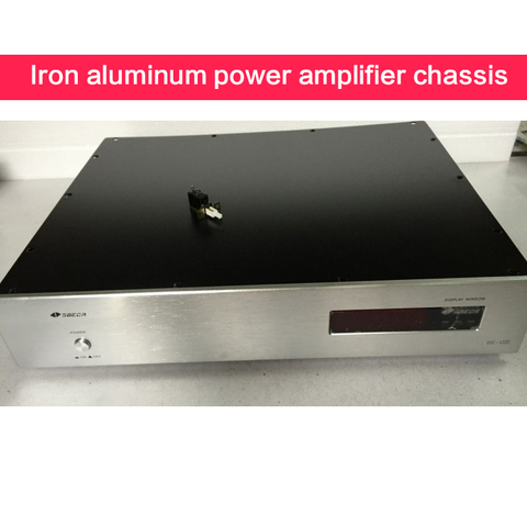 DIY Iron-aluminum Power Amplifier Chassis 4380 DAC Case Audio Shell Power Supply Box Amplifier Enclosure with RCA 430*80*340MM ► Photo 1/4