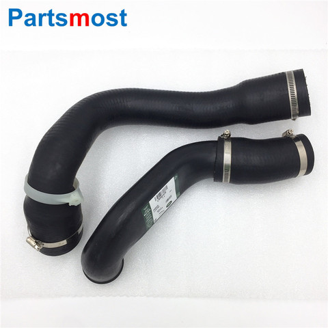 INTERCOOLER INLET MANIFOLD PIPE FOR LAND ROVER LR2 FREELANDER 2.2 INTERCOOLER TO MANIFOLD HOSE WITH CLAMPS NEW LR066429 LR002589 ► Photo 1/6