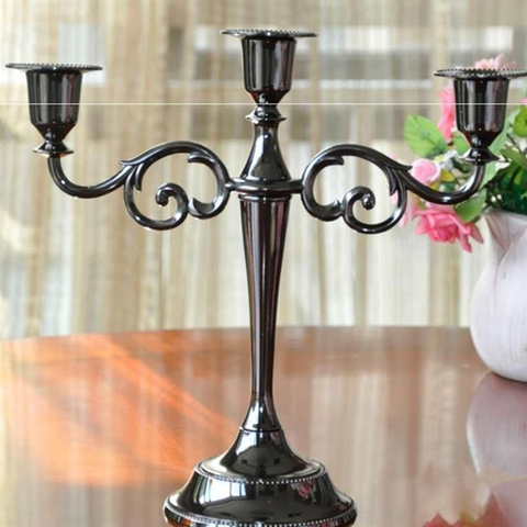 Hot Metal 7/5Head Gold-plated Candlestick Vertical Zinc Alloy High Quality Pillar Wedding Decoration Home Decoration Candlestick ► Photo 1/6