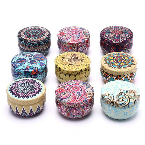 1PC Retro Floral Tin Can Lovely Mini Gift Jewelry Tin Box Cookie Candy Tea Storage Box Candy Gift Case ► Photo 1/6