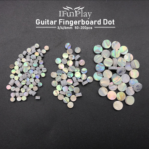 50/200pcs 3/4/6*2mm Abalone Shell Guitar Fretboard Dots Colourful Abalone White Pearl Shell Inlay Dot Guitar Accessories ► Photo 1/6