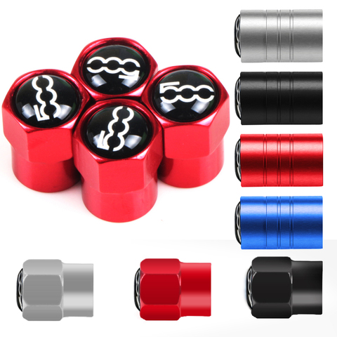 4pcs Metal Wheel Tire Valve Caps Stem Case For fiat 500 punto abarth stilo ducato palio bravo doblo Car Accessories ► Photo 1/6