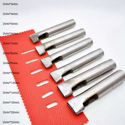 2mm width different Length Leather flat punch DIY punching tool  Round hole elliptical knife ► Photo 1/6