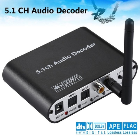 Digital 5.1 EU Audio Decoder Dolby Dts/Ac-3 Optical To 5.1-Channel 6 RCA Analog Converter Sound Adapter For Amplifier Speaker ► Photo 1/6