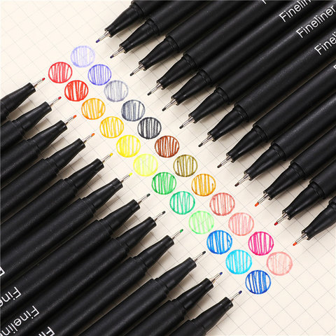 12pcs Colorful 0.38mm Neutral Marker Pen Fineliner Pens For School Office  Pen Set Kawaii Ink Pen Art Supplies Cute 04031 - Price history & Review, AliExpress Seller - Xiongzheng Stationery Store