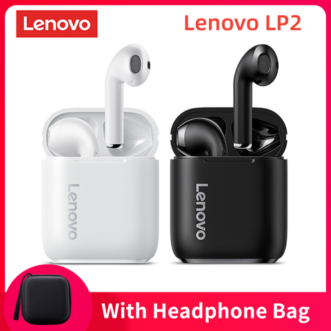 Lenovo LP2 Wirless Bluetooth 5.0 Earphones Stereo Bass Touch Control Wireless Headphone Sports Earbuds Waterproof Headset Mic ► Photo 1/6