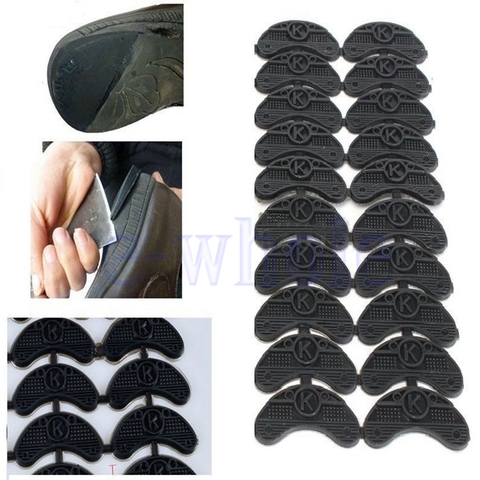 20pcs/10pairs Shoe Repair Pads Rubber Heel Savers Toe Plates Taps DIY Anti Slip Shoe Repair Replacement for repairing heel pad ► Photo 1/1