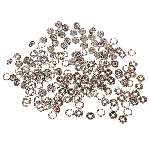 50 Sets Silver Press Studs Snap Popper Prong Snap Fasteners Sewing DIY 9.5mm ► Photo 1/6