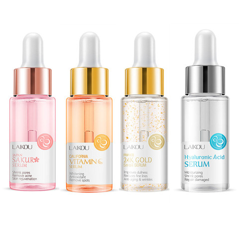 15ml Gold Snail & Vitamin C Whitening Serum Japan Sakura Hyaluronic Acid skin Care Face Serum ► Photo 1/6