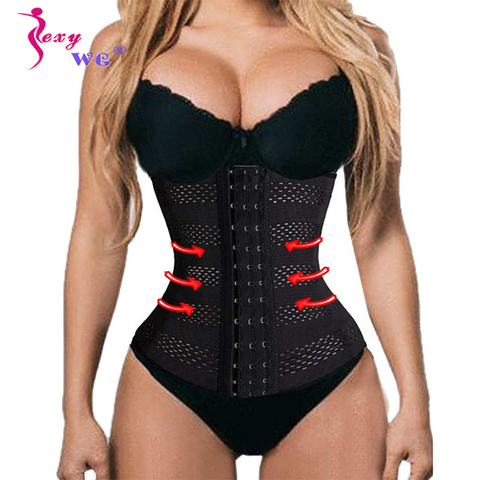 SEXYWG Slim Waist Trainer Back Support Belt Women Slimming Body