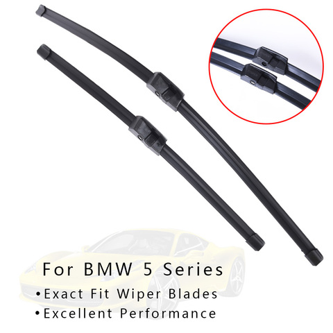 Front Wipers and Rear Wiper Blade for BMW 5 Series E39 E60 E61 F07 F10 F11 G30 G31 520i 523i 525i 528i 530i 535i 518d 520d 525d ► Photo 1/6