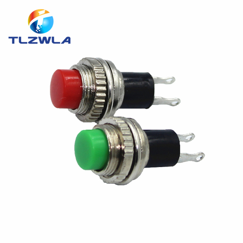 10pcs Panel mount 10mm Momentary OFF-(ON) Push button Switch Upper Screw Thread ► Photo 1/5