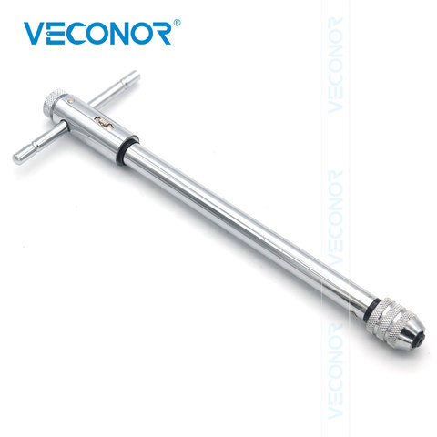M3-M8 Long Size Adjustable T-Shaped Handle Reamer Screw Extractor Tap Wrench Holder Ratchet Inserted Reverse Direction ► Photo 1/5