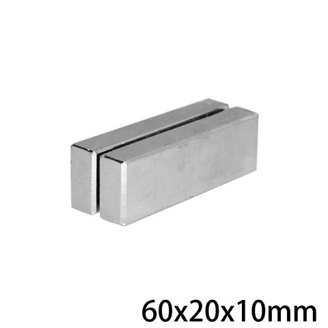 1~10PCS 60x20x10 Super Strong Neodymium Magnet Strip Block Permanent Magnet 60x20x10mm Powerful Magnetic Magnets  60*20*10 mm ► Photo 1/6