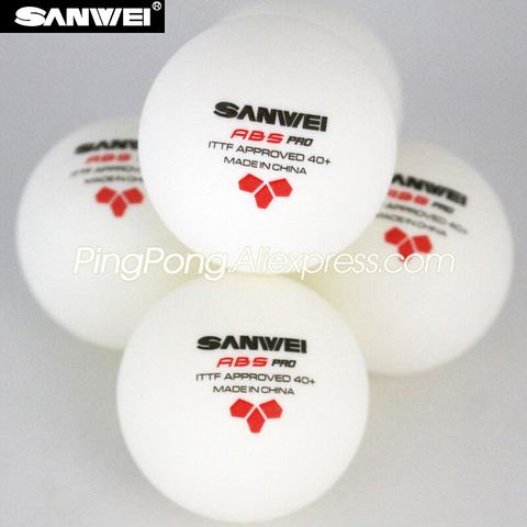 12 Balls SANWEI 3 Star Table Tennis Ball SANWEI ABS PRO 3-STAR Ping Pong Balls ITTF Approved New Material Plastic Poly Ball ► Photo 1/3