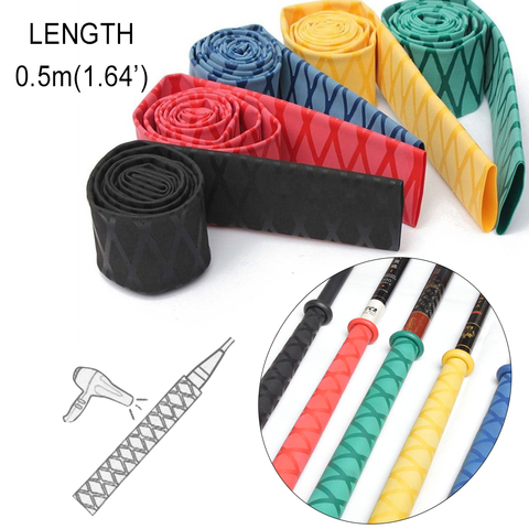 1m Non-slip Heat Shrink Tubing Fishing Waterproof Anti-skid Wraps Fishing Rod Badminton Racket Sleeve PVC Tube Grip Cable Sleeve ► Photo 1/4