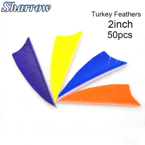 50pcs Archery Turkey Feathers Vane Universal Shield Feather Arrow Fletching Wing For Archery Hunting Target Bows DIY Tool ► Photo 1/6