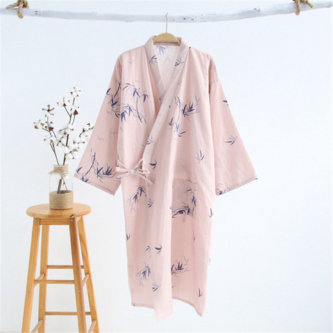Kimono ladies pajamas cotton double-layer gauze Japanese home clothes pajamas night халат хлопок clothes loose Sleepwear ► Photo 1/1