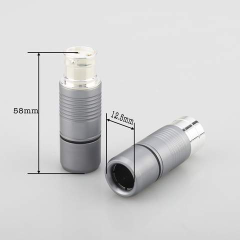 Brass 4pcs Hi-End Silver plated Tellurium Copper Male female XLR Connector audio XLR balance plug connector for hifi plug ► Photo 1/6