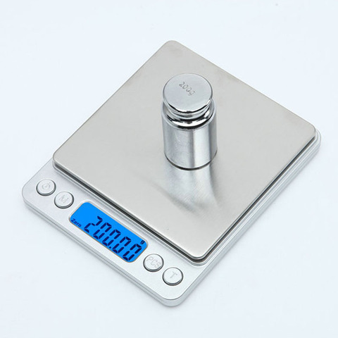 Stainless Steel Jewelry Electronic Scales Weigh 0.01g 0.1g Portable Food Tea Scales Mini Pocket LED Display Kitchen Scales ► Photo 1/6