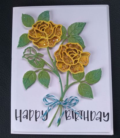 Die Cut Metal Cutting Cut rose Flower Branch Alinacraft Scrapbooking Paper Craft Handmade Card Punch Art Knife Cutter Die Cut ► Photo 1/5