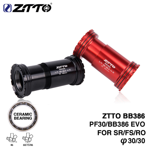 ZTTO BB386 30 PF30 Adapter bicycle Press Fit Bottom Brackets Axle BB386 tool for MTB Road bike parts bb30 30mm Crankset chainset ► Photo 1/6