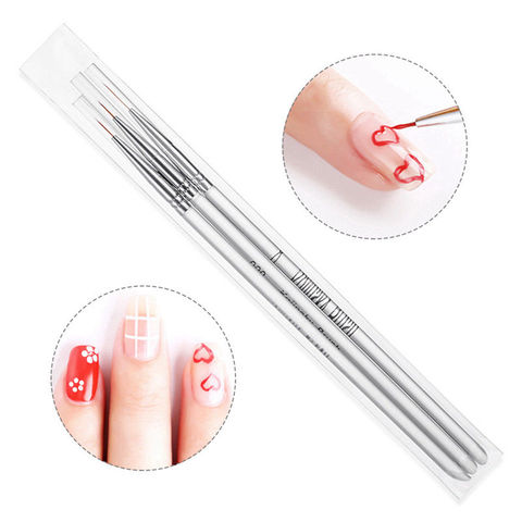 3pcs nail art painting UV gel lining drawing pen flower painting pen manicure tool nail design tool ► Photo 1/5