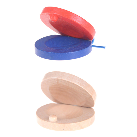 2022 New Wooden Castanet Percussion Instrument Toy Children Kid Xmas Musical Instrument Learning & Education Toy Gift ► Photo 1/6