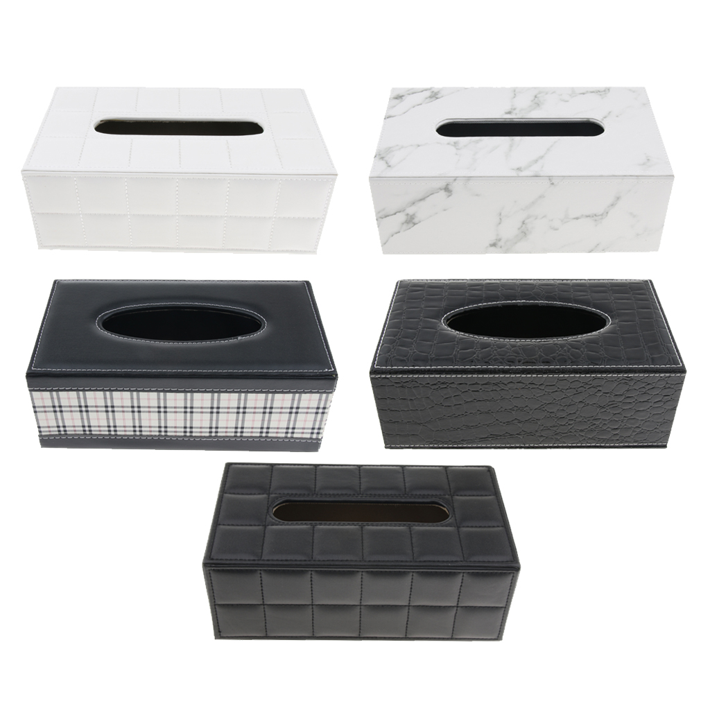 PU Leather Tissue Box Cover Napkin Paper Storage Dispenser Holder Home OrganiJB 