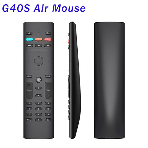 Newest G40S Voice Search 33 Keys Gyro IR Learning 2.4G Wireless Mini Kyeboard Remote Control G40 for Android Smart TV Box PC ► Photo 1/6