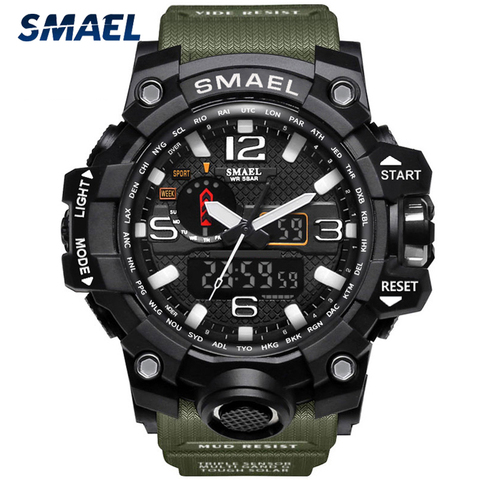 SMAEL Brand Fashion Men Sports Watches Men Analog Quartz Clock Military Watch Male Watch Men's 1545 relogios masculino ► Photo 1/6