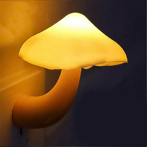 EU US Plug Mushroom Wall Socket Lights LED Night Light for Bedroom Baby Room Home Decoration Potted Light LED Lamp ► Photo 1/6
