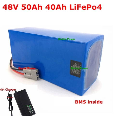 48V 40Ah 50Ah lifepo4 battery pack with built-in BMS for electric bike bicycle power tools electric scooter electric tricycles ► Photo 1/6