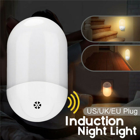 Automatic LED Night Light Wall Plug In Dusk to Dawn Sensor Light Lamp Warm White US/UK/EU Plug ► Photo 1/6