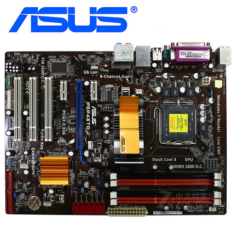 ASUS P5P43TD Motherboards LGA 775 DDR3 16GB For Intel P43 P5P43TD Desktop Mainboard Systemboard SATA II PCI-E X16 Used AMI BIOS ► Photo 1/6
