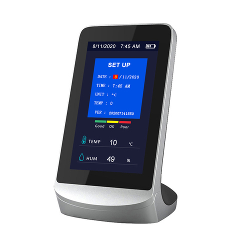 4.3 Inch Digital LCD CO2 Detector Thermometer and Hygrometer Air Quality Analyzer Monitor CO2 Sensor medidor de CO2 Meter ► Photo 1/6