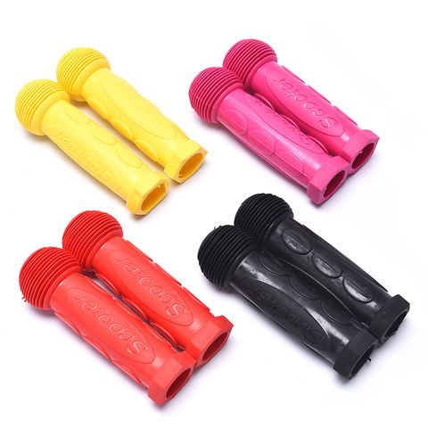 Child Children Kid Kids Bike Bicycle Tricycle Skateboard Scooter Rubber Grip Handle Handlebar Grips Anti-skid Colorful Blue Red ► Photo 1/6