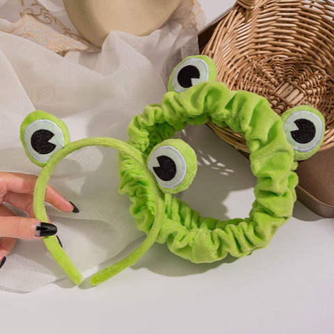 Funny Frog Makeup Headband Wide-brimmed Elastic Hairbands Cute Girls Hair Bands Women Hair Accessories Girls Hairband ► Photo 1/6