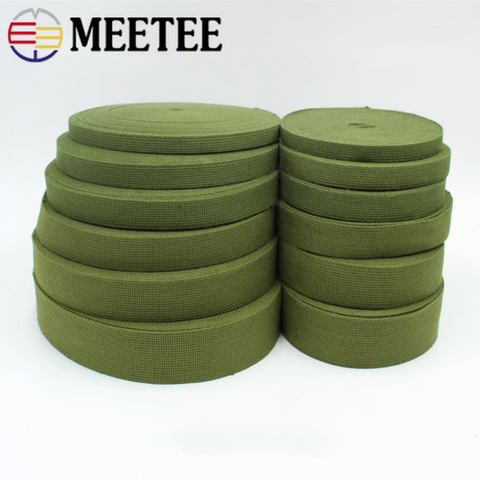 10Yards 15/20/25/30/38/50mm Polyester Cotton Army Green Canvas Nylon Webbing Ribbon Safety Strap Tape Bags Belt Sewing Crafts ► Photo 1/6