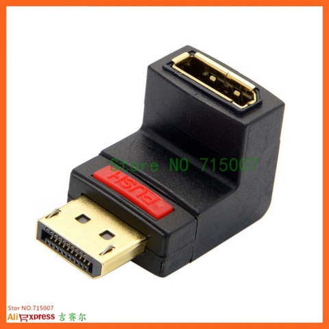 Standard DP 4K 90 Degree Display Port Male to Female Extension Adapter Left Angled Right Angled (left angled) ► Photo 1/6