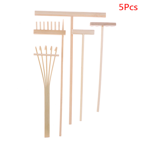 4pcs / 5Pcs Bamboo Zen Garden Rake Meditation Tools Home Decoration Relaxation Handcrafted ► Photo 1/6