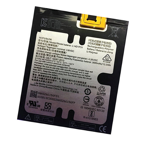 L14D1P31 Original battery 3500mah  for Lenovo PB1-770N PB1-770M PHAB Plus Cellphone batteries ► Photo 1/4