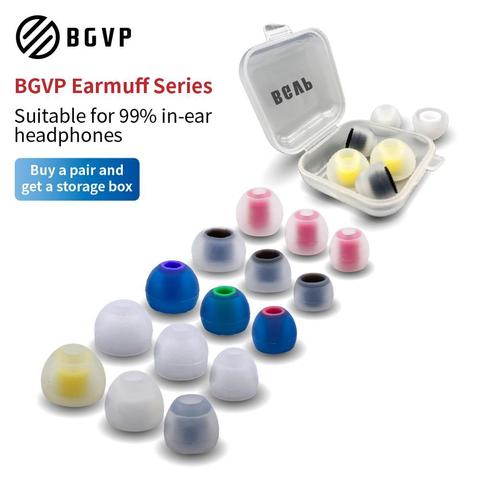 BGVP E Set A Set of Two-color In-ear Headphones Silicone Case Single-section Set of Dynamic RingEarphones Eartip Patented ► Photo 1/5