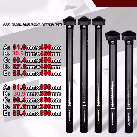 Bike Bicycle Seatpost Aluminum Alloy Black MTB Road Bike Parts 25.4/27.2/28.6/30.4/30.9/31.6/350/450mm Seat Post ► Photo 1/6